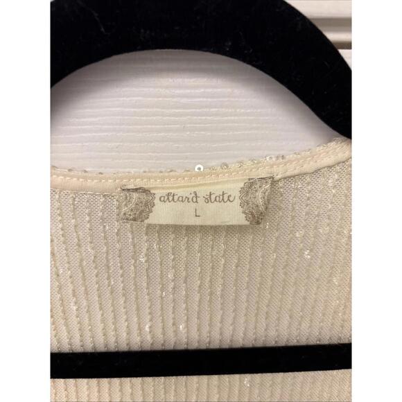 Altar'd State Ivory Open Duster Cardigan Size L. Holiday, Wedding, Party. - Picture 5 of 7